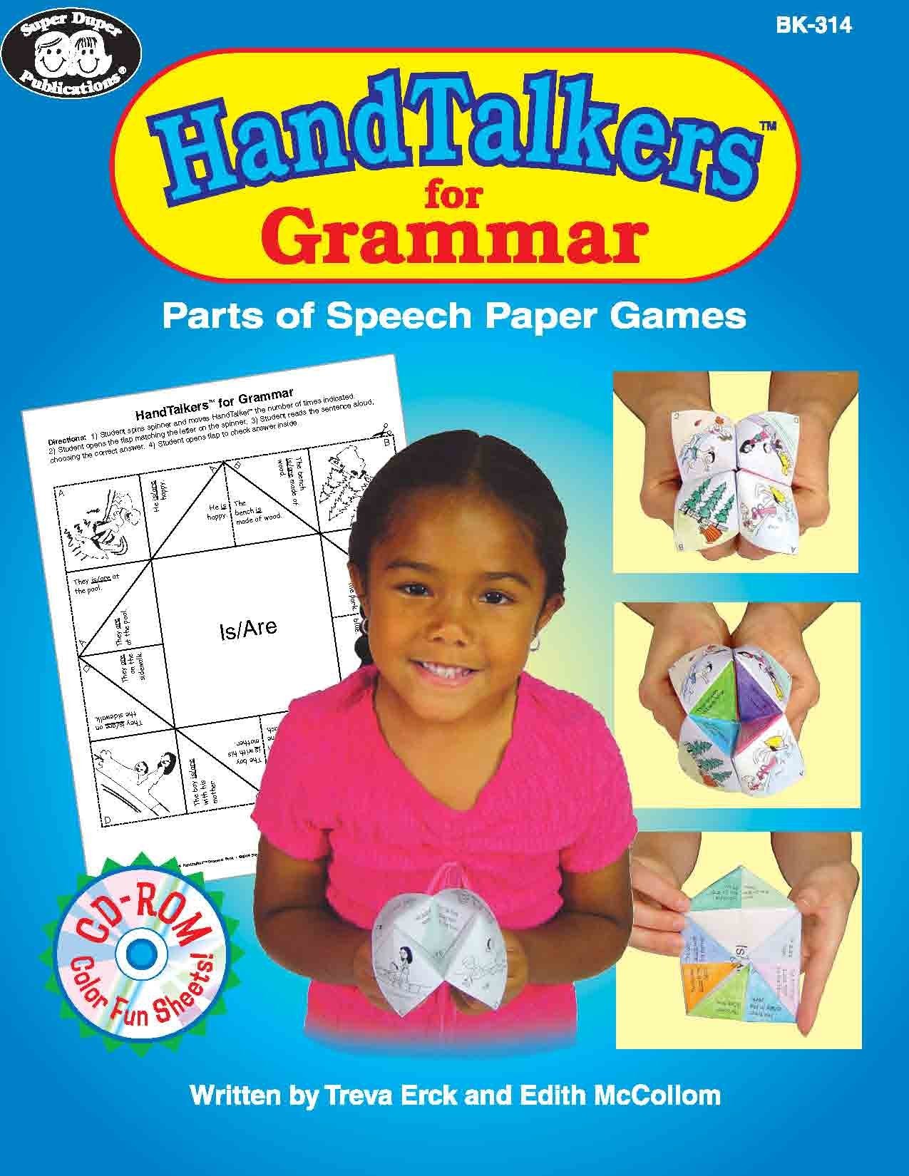 Handtalkers For Grammar: Parts Of Speech Paper Games: Book And Cd Rom,Used
