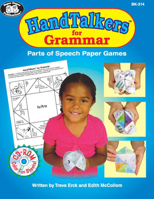 Handtalkers For Grammar: Parts Of Speech Paper Games: Book And Cd Rom,Used