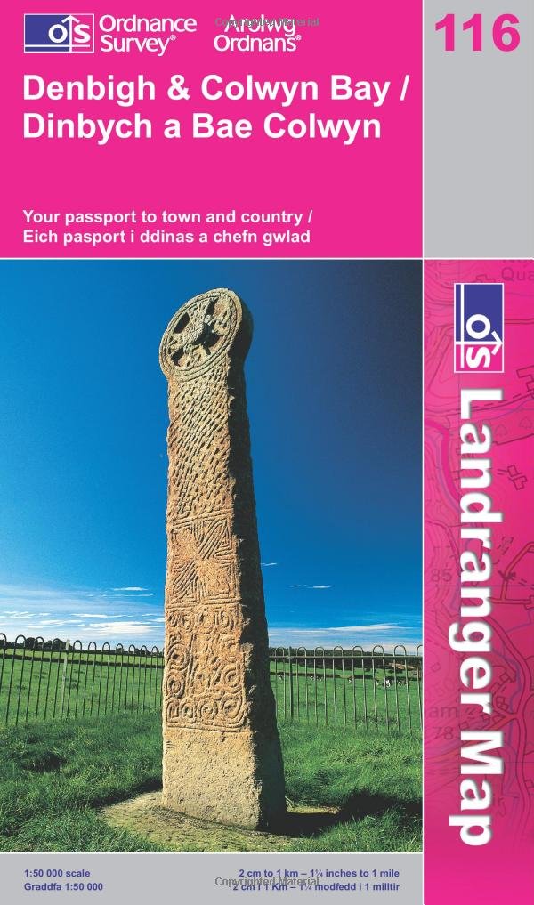 Denbigh And Colwyn Bay (Landranger Map) 116 (English And French Edition),Used