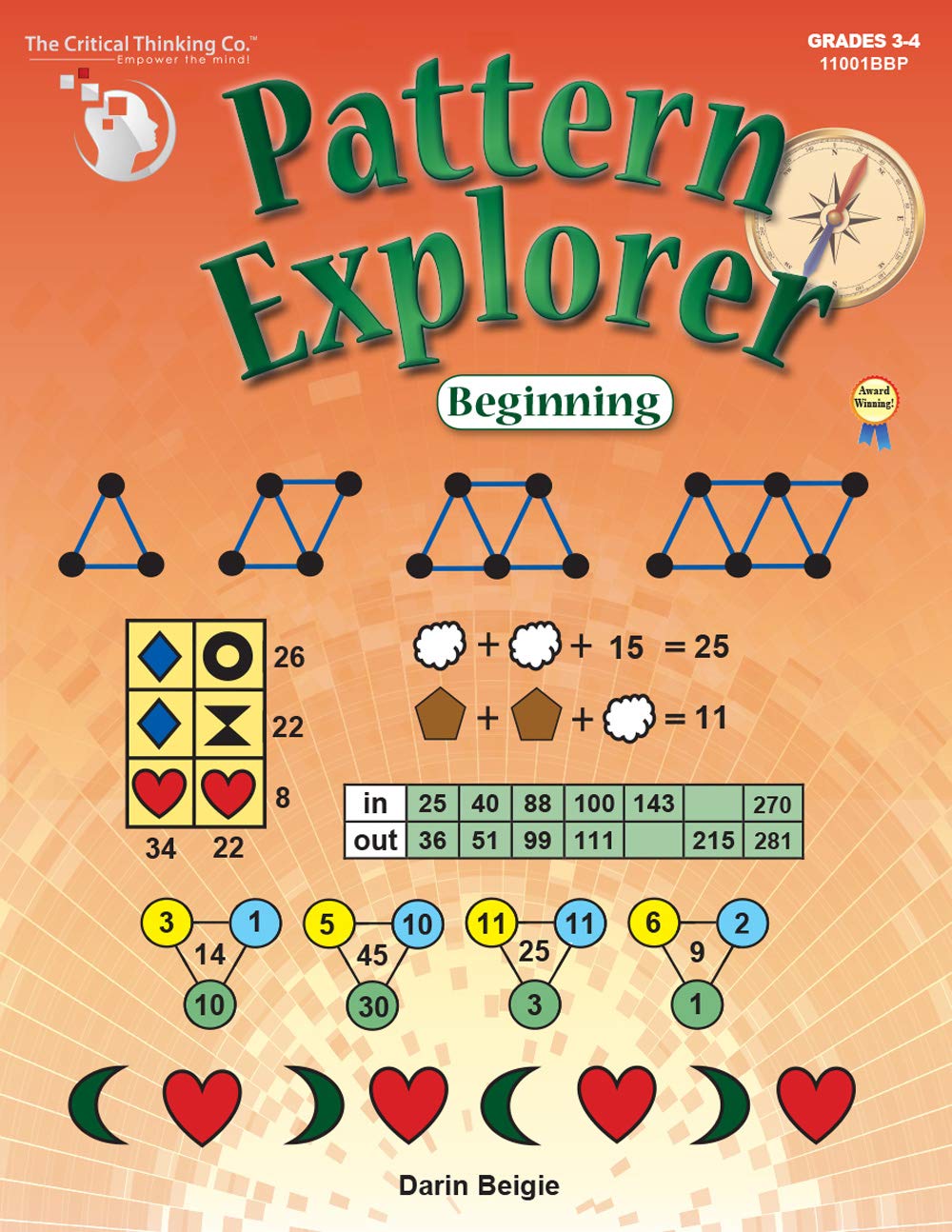 Pattern Explorer Beginning Workbook  Pattern Problems to Develop Mathematical Reasoning (Grades 34),Used