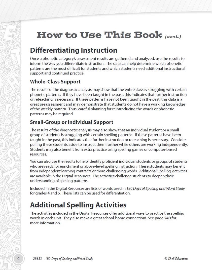 180 Days: Reading, Vocabulary/Language for 5th Grade Practice Workbook for Classroom and Home, Cool and Fun Practice Created by ,Used