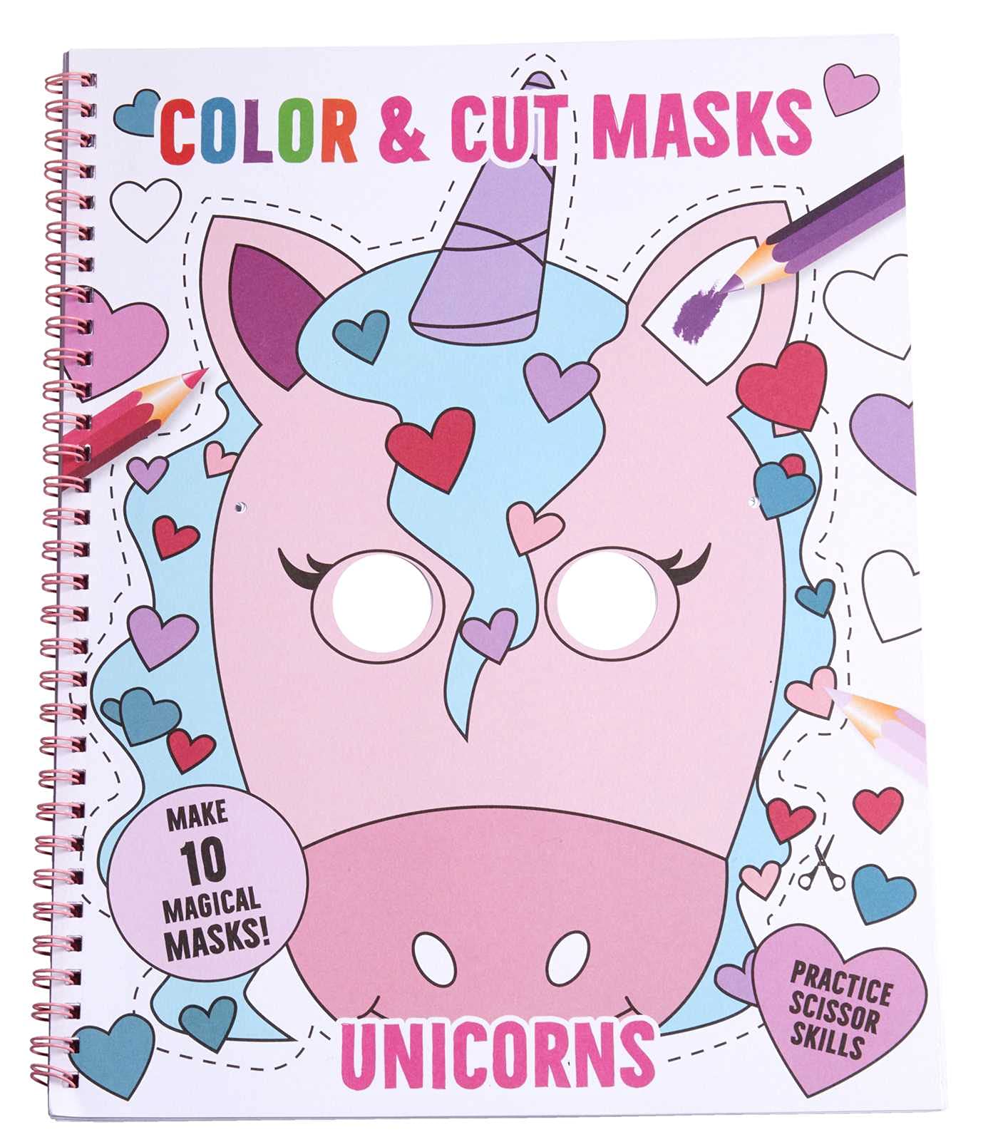 Color & Cut Masks: Unicorns: (Origami For Kids, Art books for kids 4  8, Boys and Girls Coloring, Creativity and Fine Motor Ski,Used