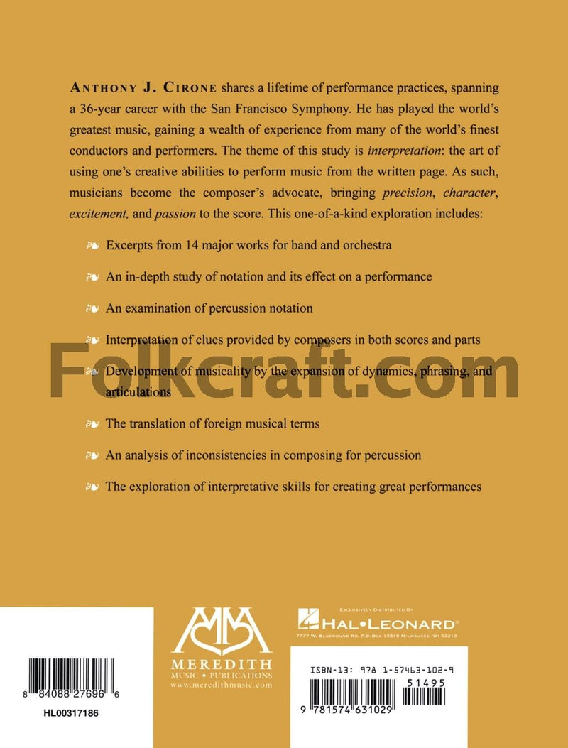 On Musical Interpretation in Percussion Peformance: A Study of Notation and Musicianship,New