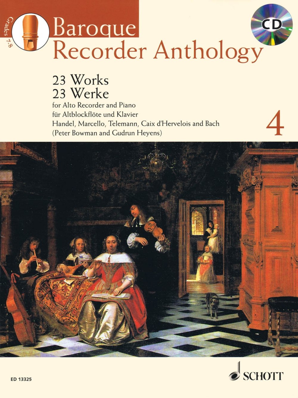 Baroque Recorder Anthology, Vol. 4: 23 Works for Alto Recorder and Piano with a CD of Performances and Backing Tracks (Schott An,New