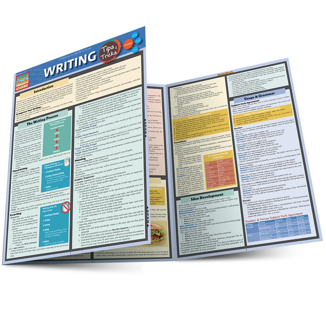 Writing Tips & Tricks QuickStudy Laminated Reference Guide (QuickStudy Academic),Used