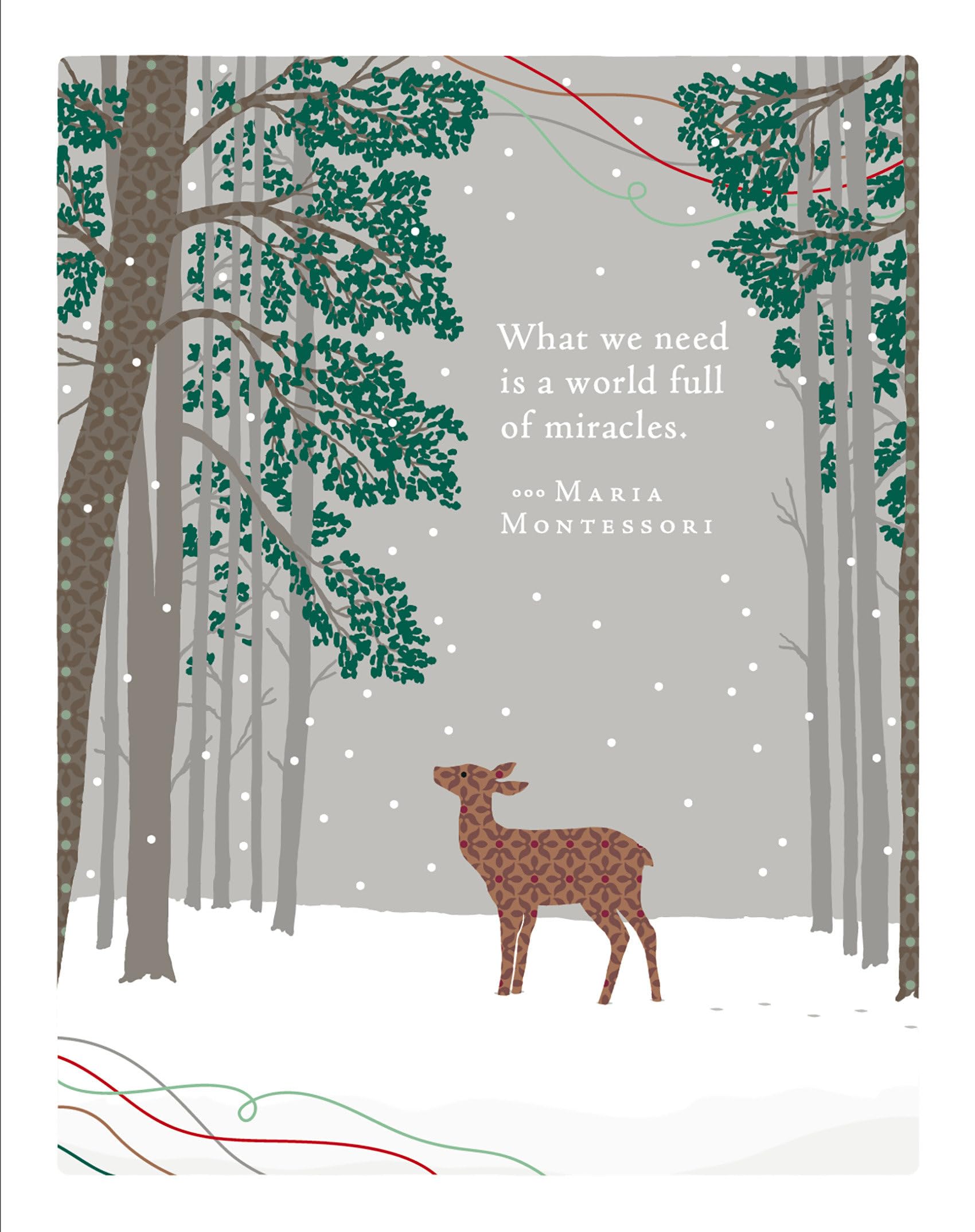Positively Green Greeting Cards: Holiday  What We Need Is A World Full Of Miracles (Pack Of 6)