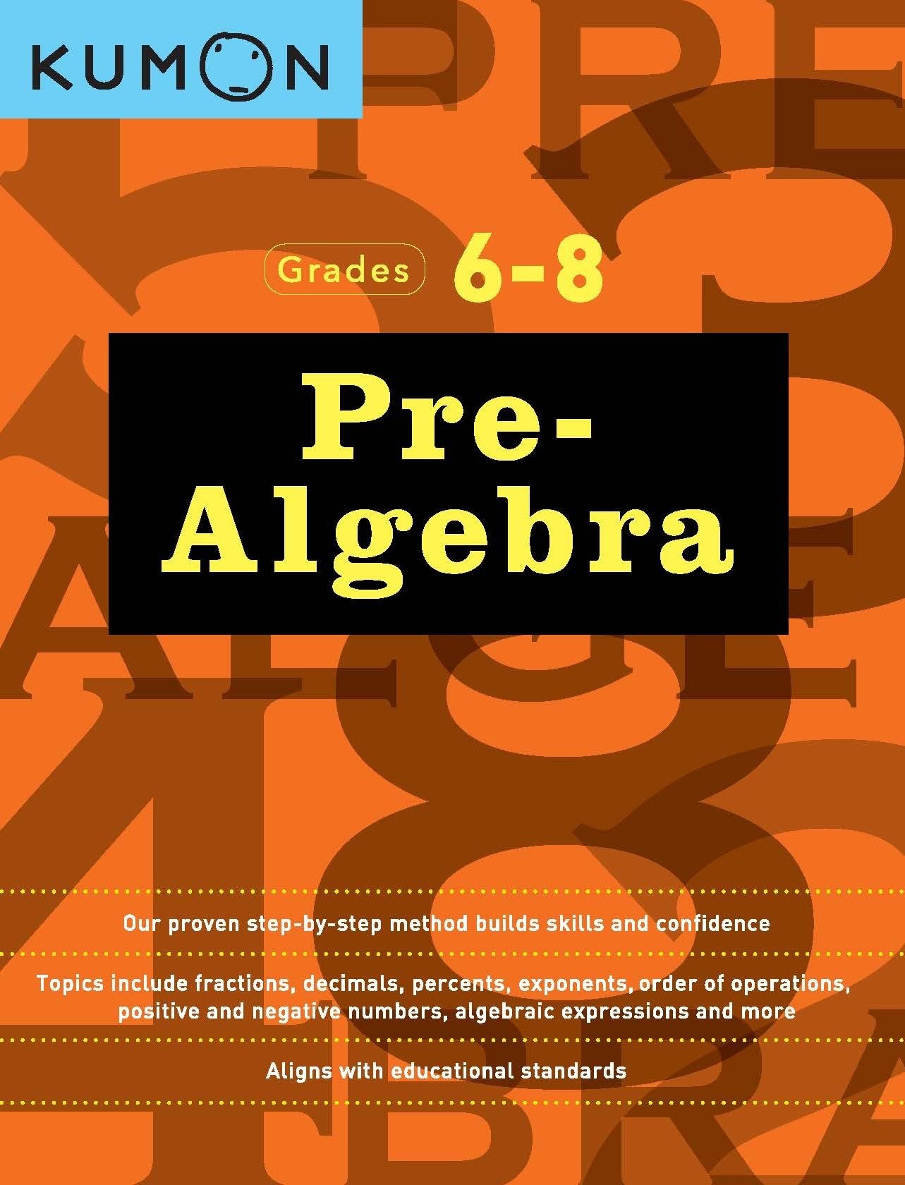 Kumon Pre AlgebraGrades 68 (Kumon Middle School Math Workbooks) (Kumon Math Workbooks, 1),New