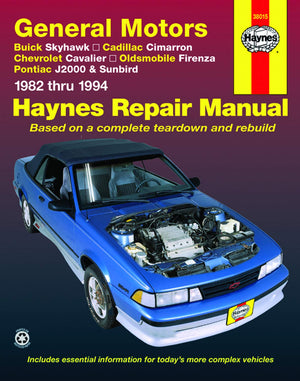 Fwd Models Of Buick Skyhawk, Cadillac Cimarron, Chevrolet Cavalier, Oldsmobile Firenza, Pontiac J2000 & Sunbird (8294) Haynes R,Used