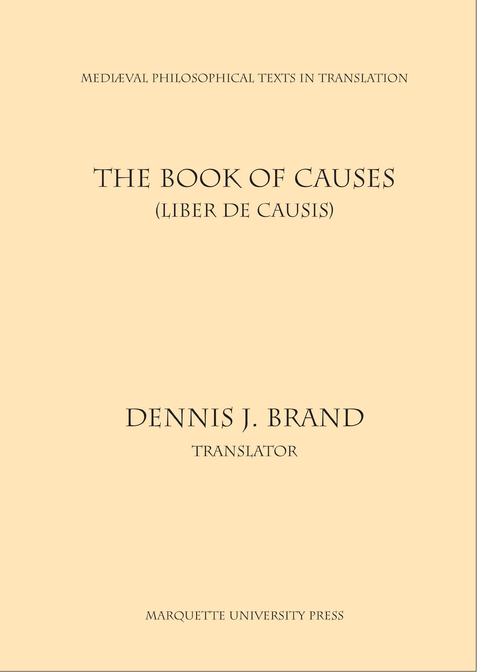 Book Of Causes: Liber De Causis (English And Latin Edition),Used