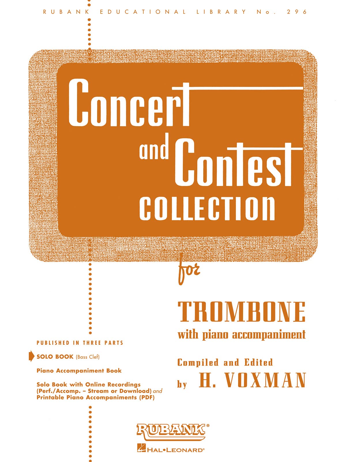 Concert and Contest Collection for Trombone: Solo Book Only (Rubank Educational Library),Used