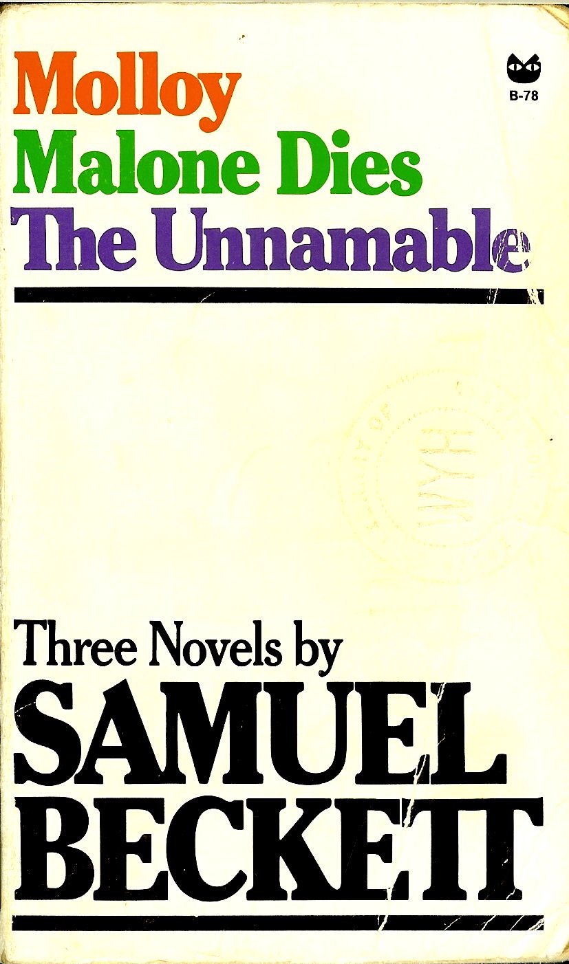 Three Novels By Samuel Beckett: Molloy, Malone Dies, The Unnamable (English And French Edition)-used