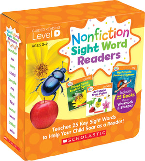 Nonfiction Sight Word Readers Parent Pack Level D: Teaches 25 Key Sight Words To Help Your Child Soar As A Reader!,New