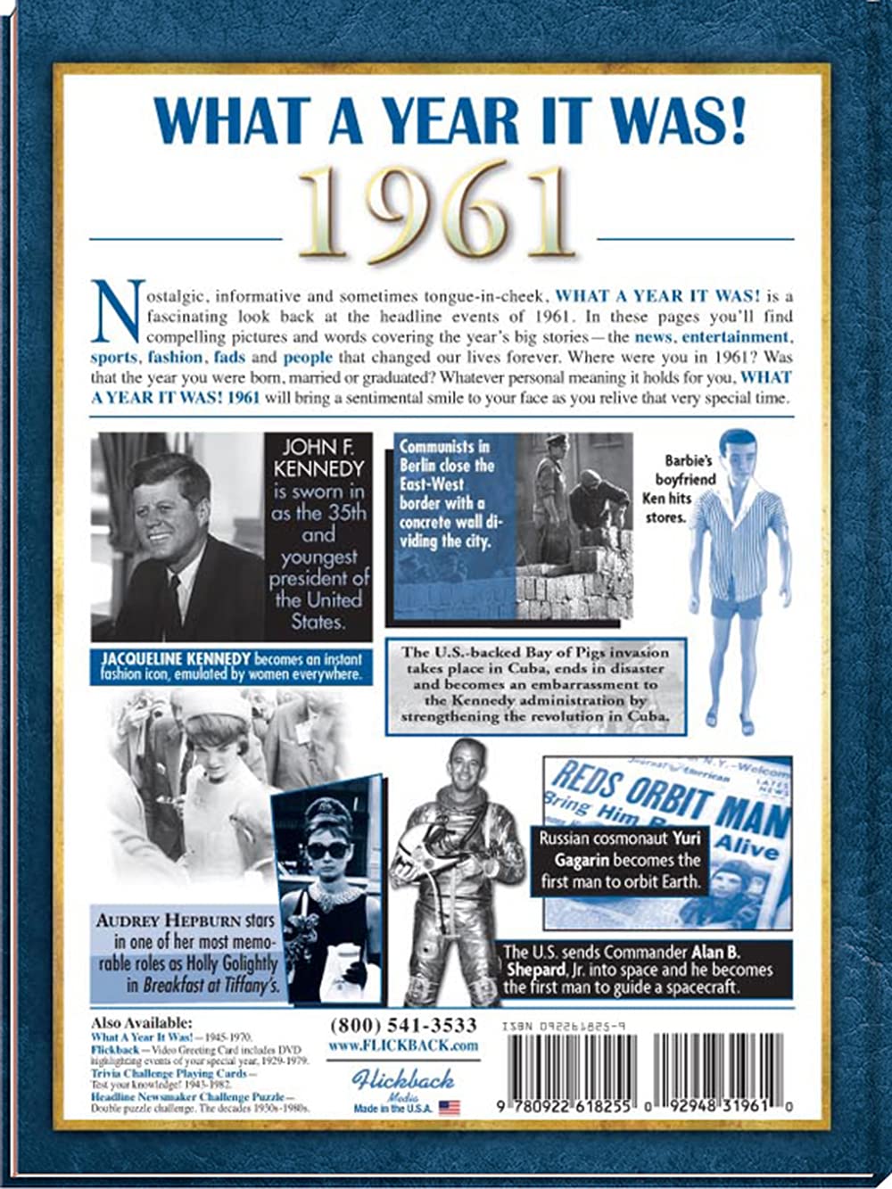 1961 What A Year It Was! 60Th Coffee Table Book,New