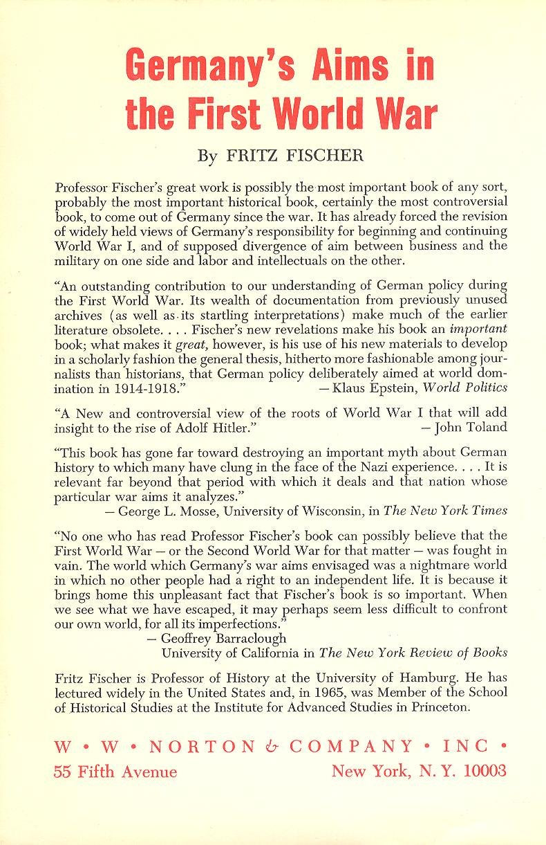 Germany's Aims in the First World War,Used