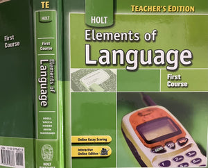 Holt Elements of Language: First Course, Teacher's Edition,Used