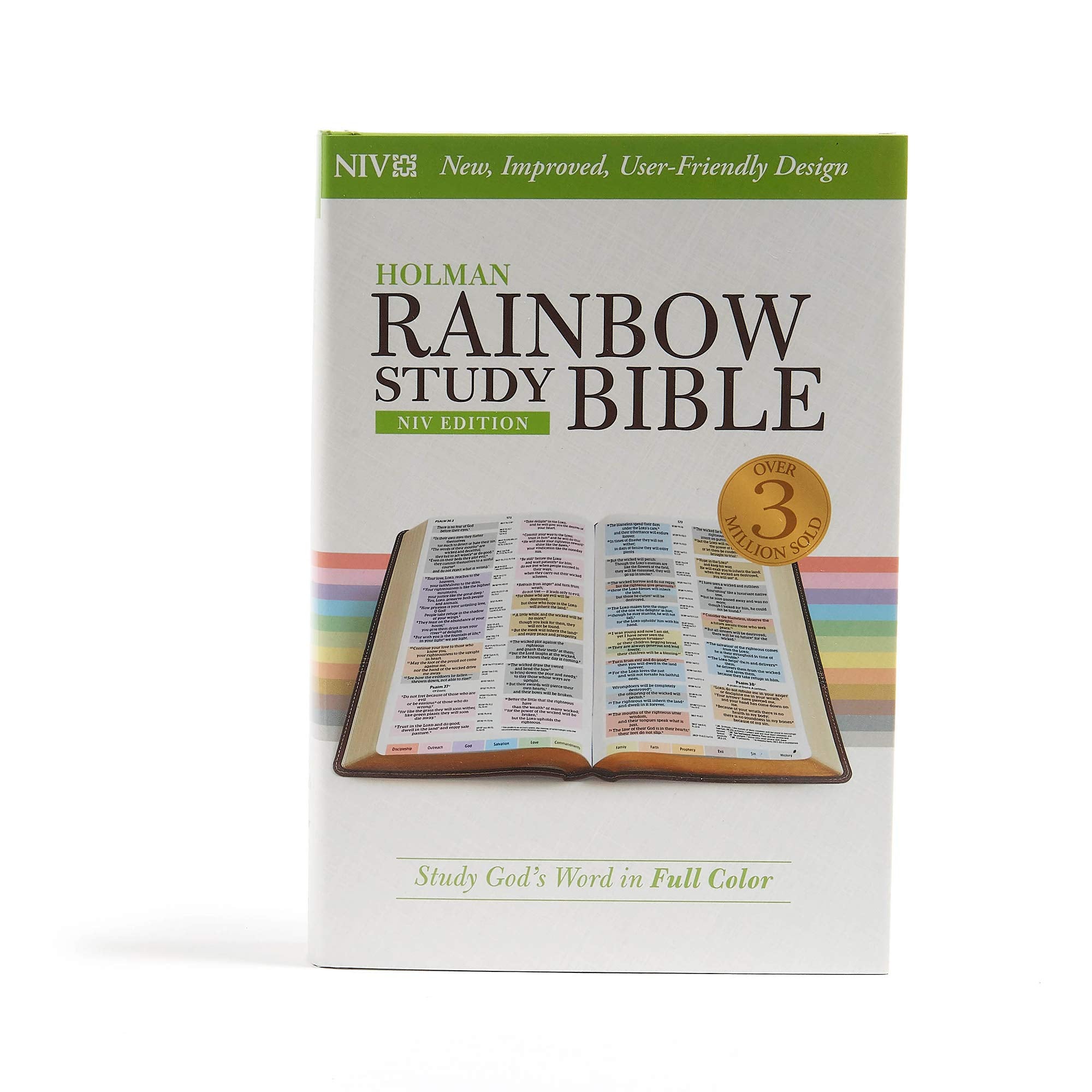 Niv Rainbow Study Bible, Jacketed Hardcover