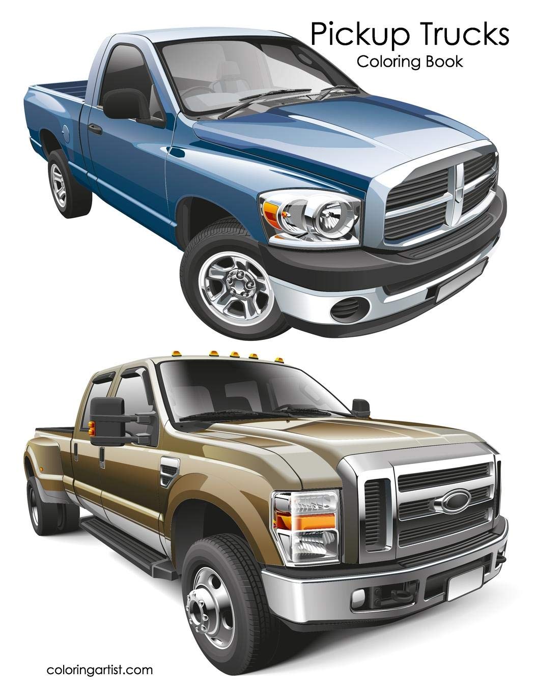 Pickup Trucks Coloring Book,Used
