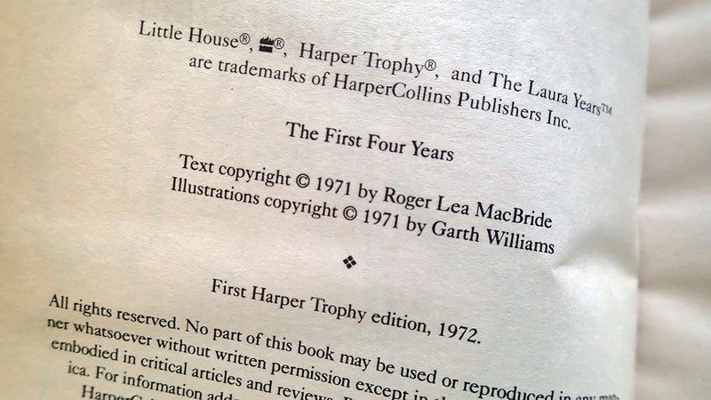 The First Four Years (Little House, 9)-used