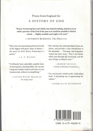 History Of God: The 4000Year Quest of Judaism, Christianity, and Islam,New