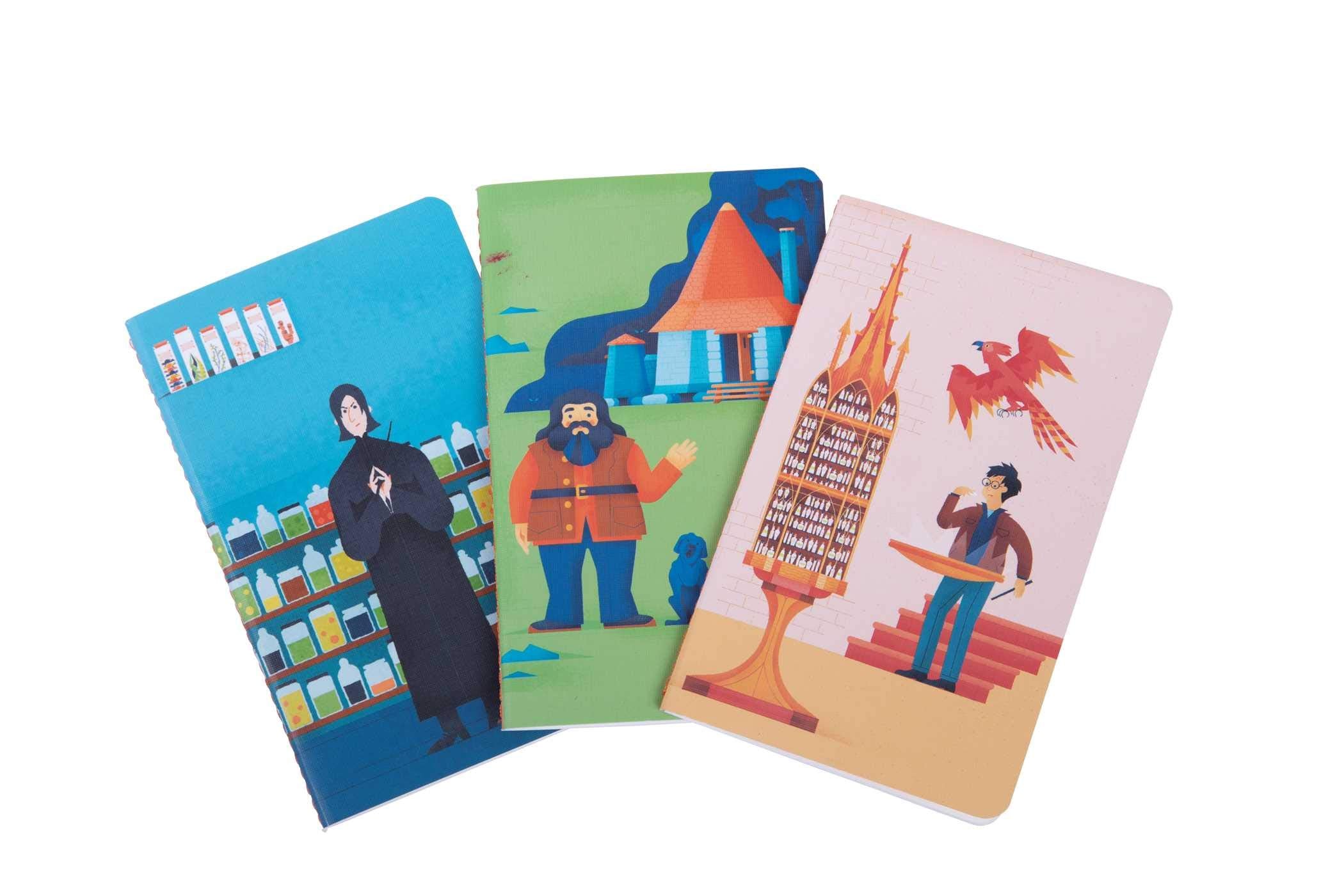Harry Potter: Exploring Hogwarts Sewn Pocket Notebook Collection (Set of 3),Used