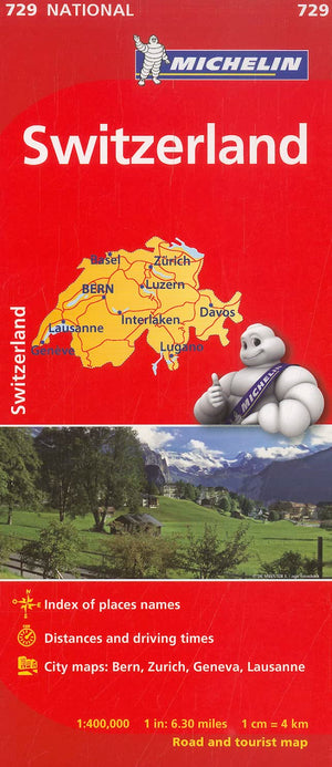Michelin Switzerland Map 729 (Maps/Country (Michelin)),Used