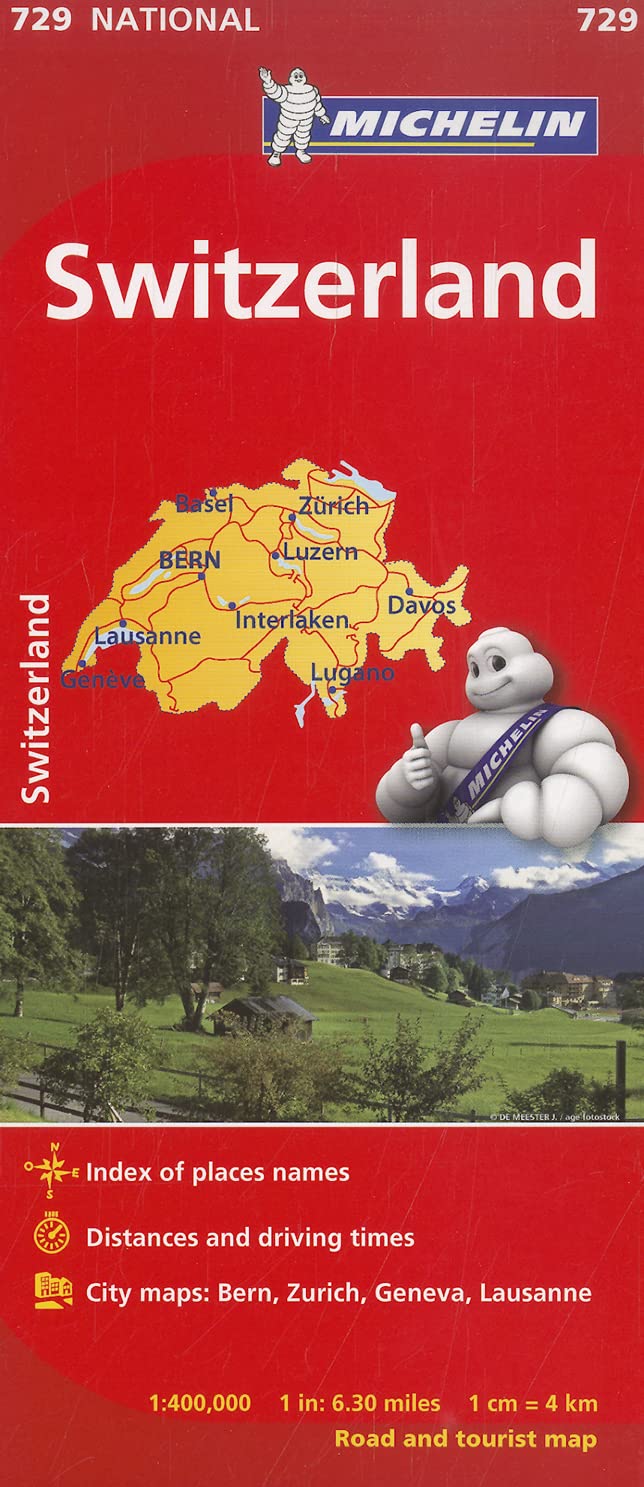 Michelin Switzerland Map 729 (Maps/Country (Michelin)),Used