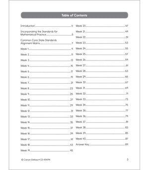 Carson Dellosa  Common Core Math 4 Today Workbook  5th Grade, 96pgs (Common Core 4 Today),Used