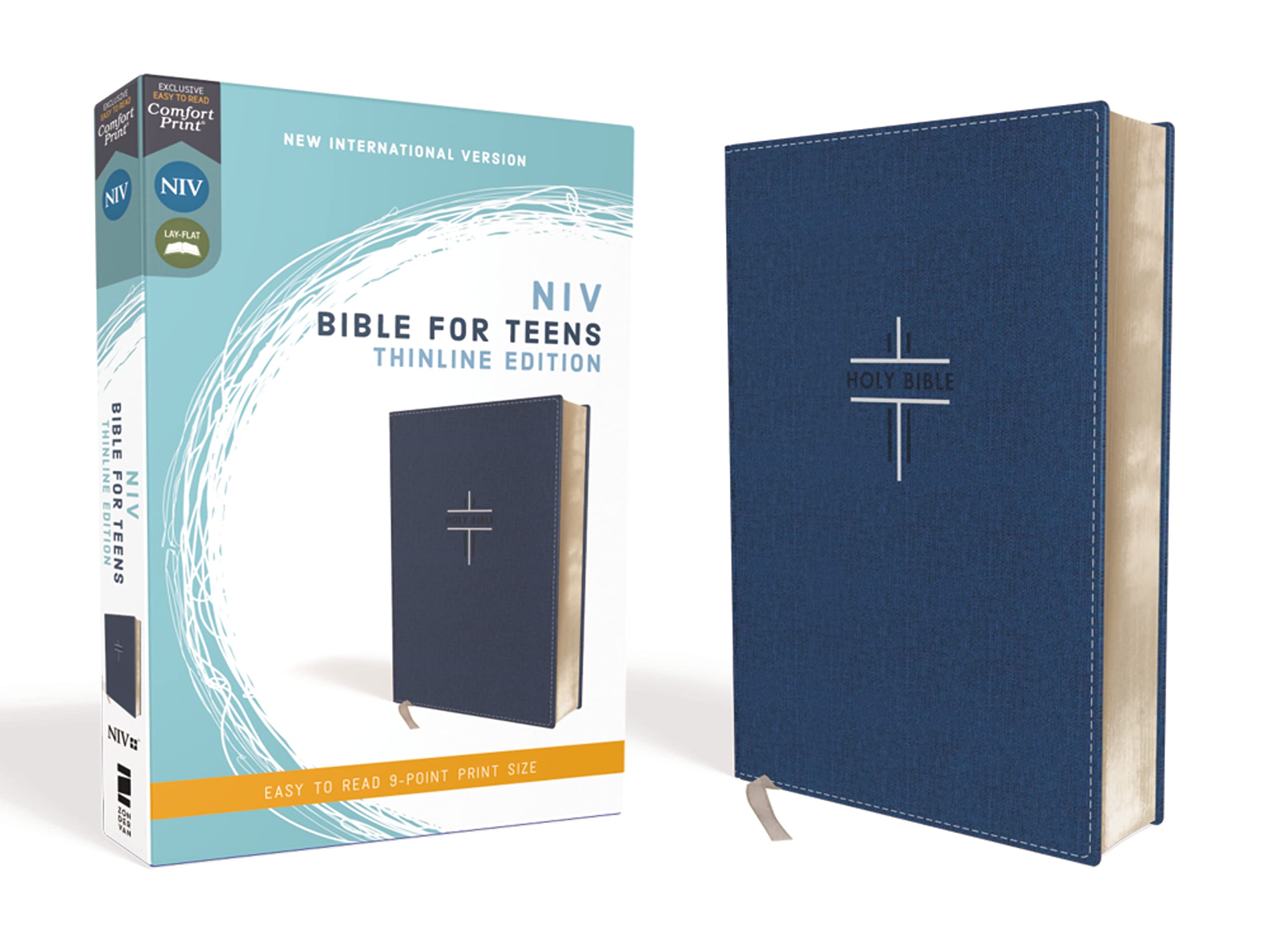 Niv, Bible For Teens, Thinline Edition, Leathersoft, Blue, Red Letter, Comfort Print