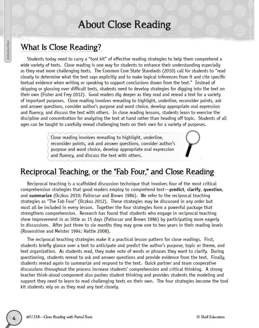Close Reading with Paired Texts Level 2,Used