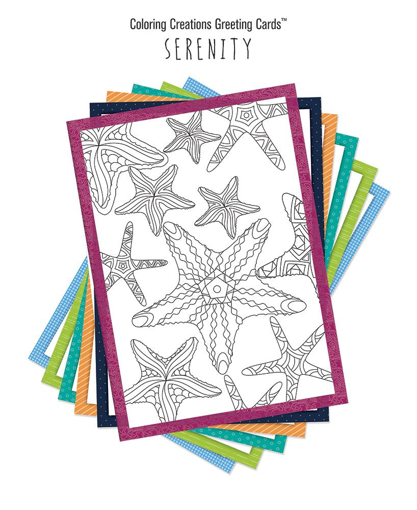 Coloring Creations Greeting Cards  Serenity: With Scripture,New