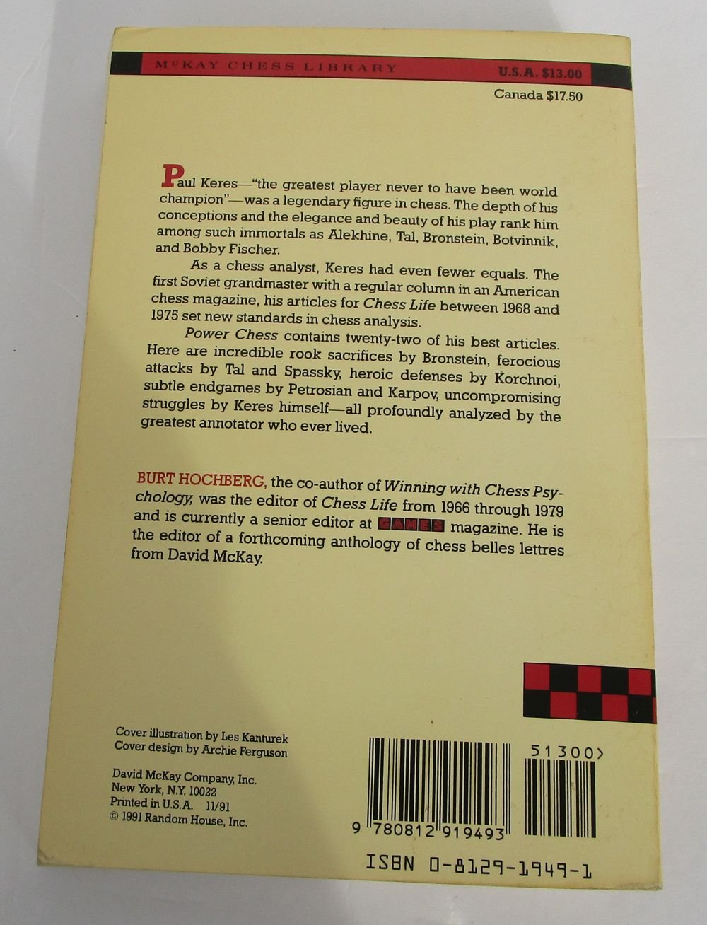 Power Chess: Great Grandmaster Battles from Russia,Used