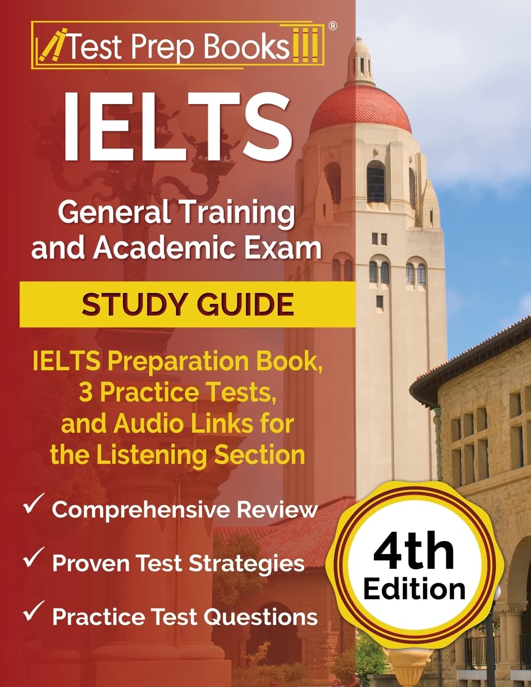 IELTS General Training and Academic Exam Study Guide: IELTS Preparation Book, 3 Practice Tests, and Audio Links for the Listenin,Used