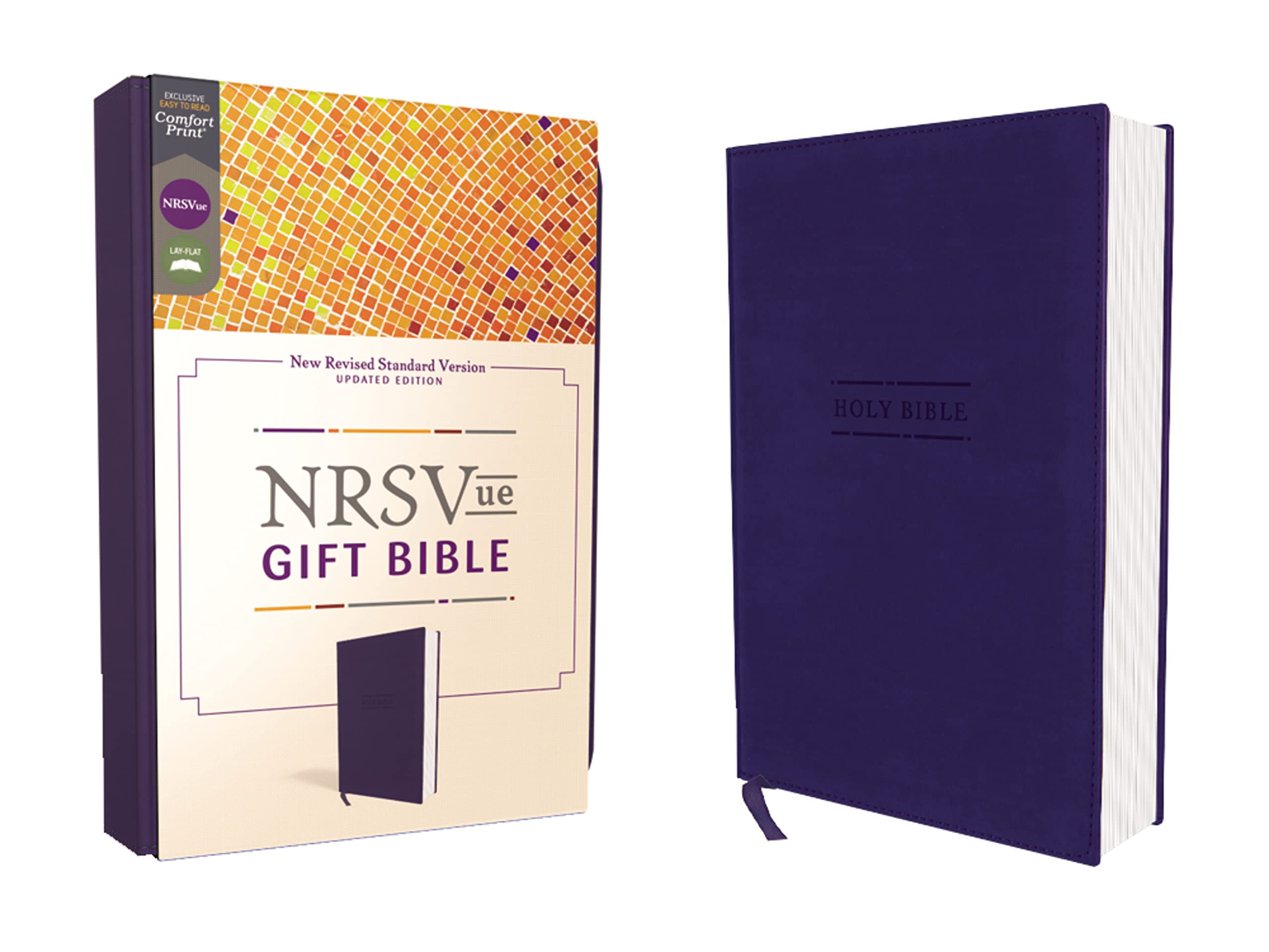 NRSVue, Gift Bible, Leathersoft, Blue, Comfort Print,New