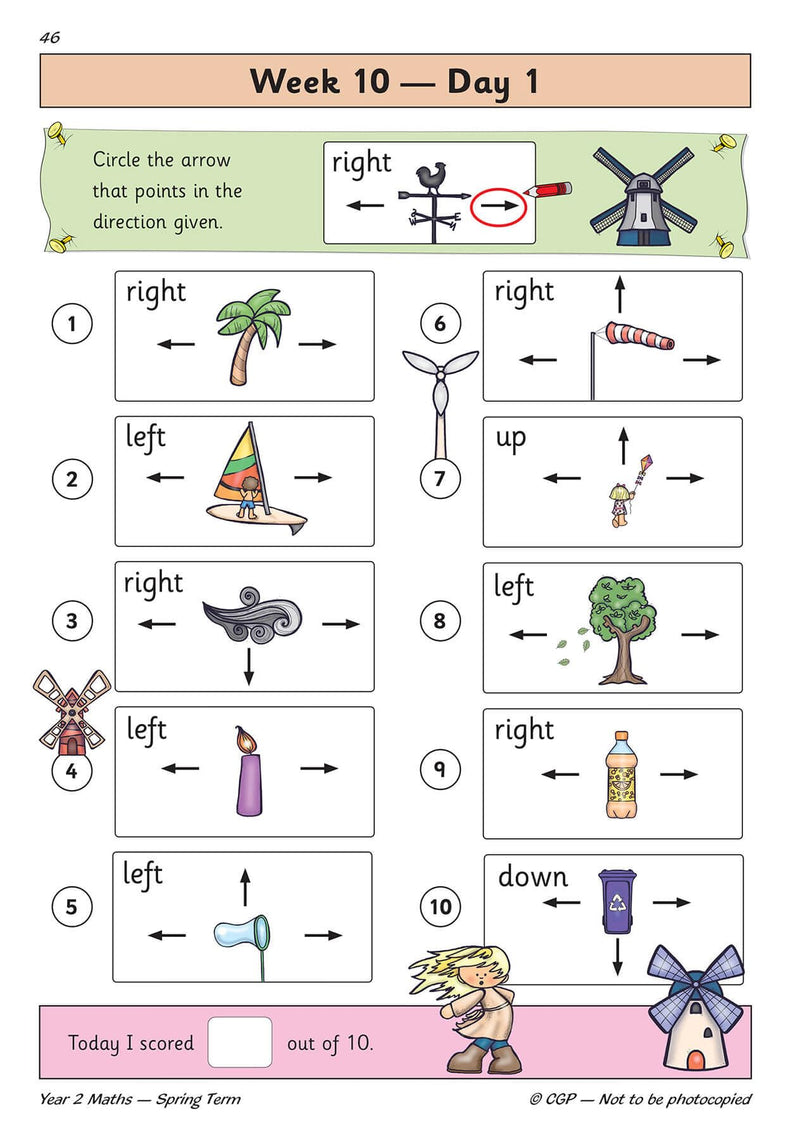 New KS1 Maths Daily Practice Book: Year 2  Spring Term: superb for catching up at home (CGP KS1 Maths),Used
