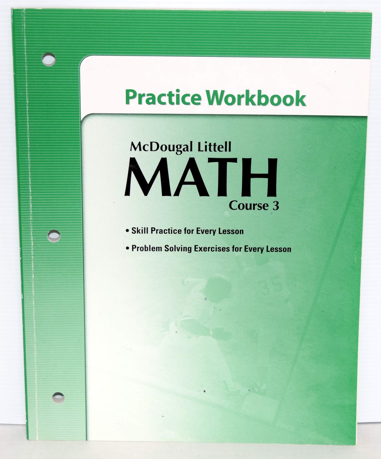 Math Course 3, Grades 68 Practice Workbook: Mcdougal Littell Middle School Math,New