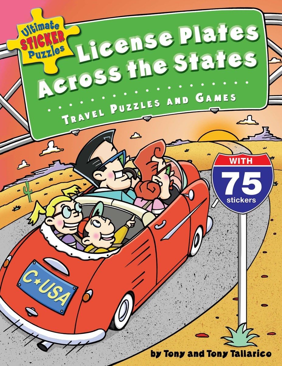 Ultimate Sticker Puzzles: License Plates Across the States: Travel Puzzles and Games,New
