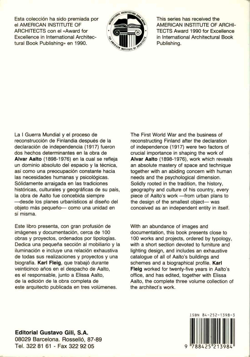 Alvar Aalto (Obras y Proyectos / Works and Projects),Used
