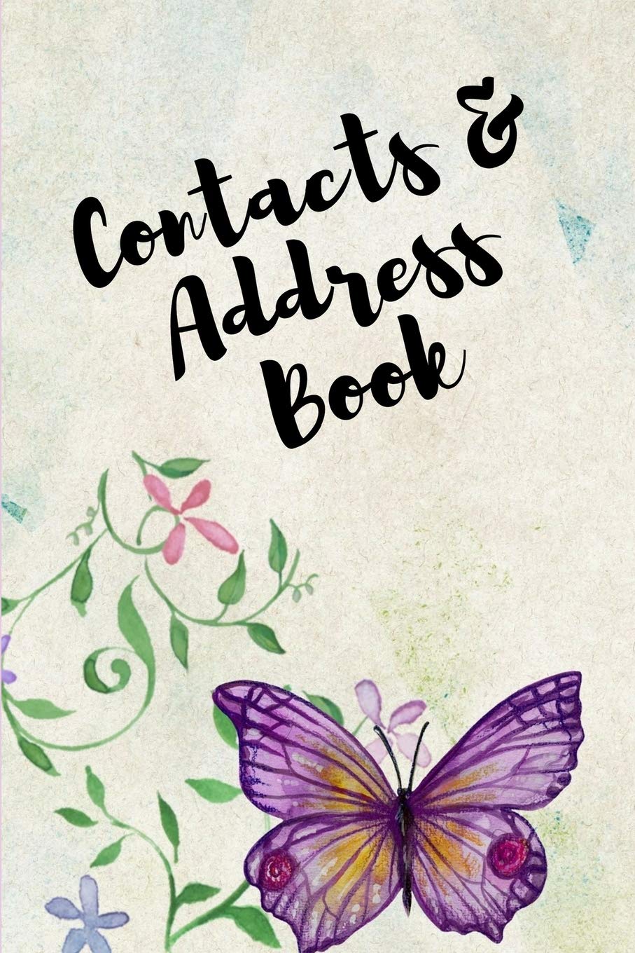 Contacts & Address Book: Purple Butterfly Design,New