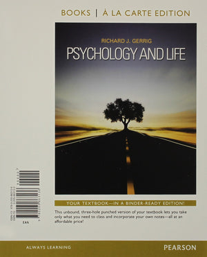 Psychology and Life (Books a la Carte),Used