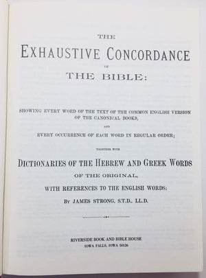 King James Version Strongs Concordance Rsc,Used