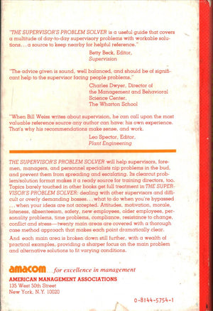 The Supervisor's Problem Solver,Used