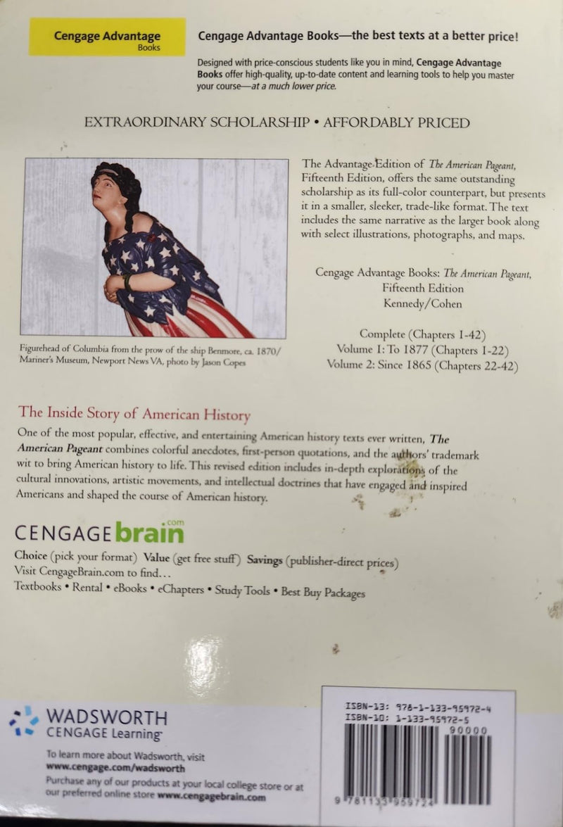 Cengage Advantage Books: The American Pageant,Used