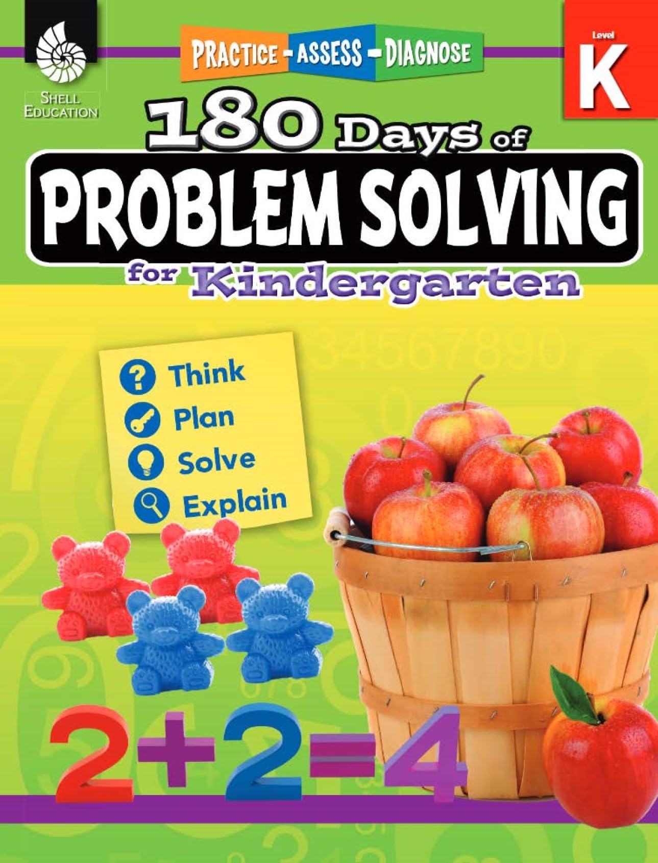 180 Days of Problem Solving for Kindergarten  Build Math Fluency with this Kindergarten Math Workbook (180 Days of Practice),Used