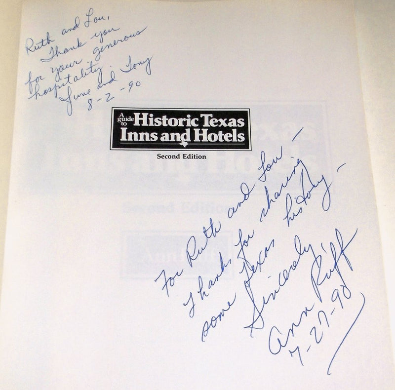 Guide to Historic Texas Inns and Hotels,Used