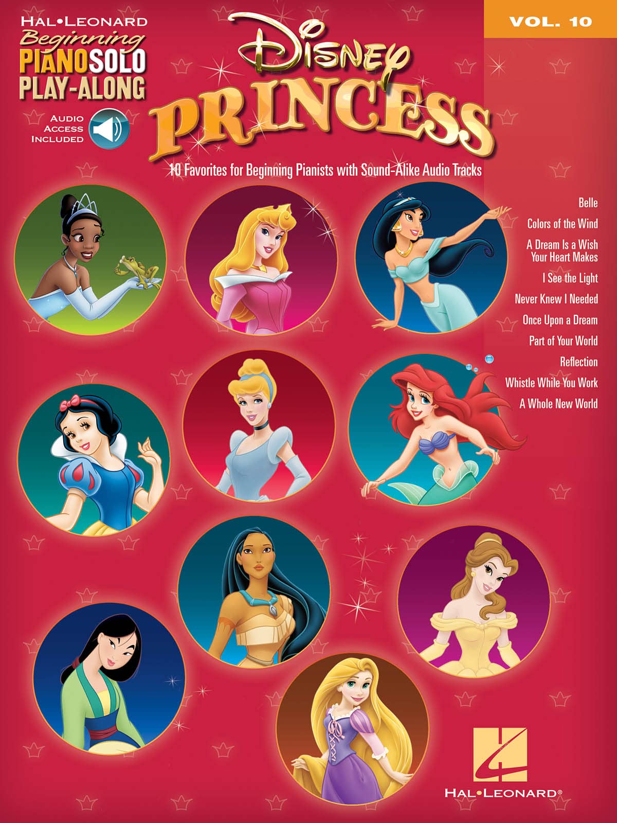 Disney Princess: Beginning Piano Solo PlayAlong Volume 10,New