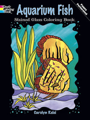 Aquarium Fish Stained Glass Coloring Book (Dover Nature Stained Glass Coloring Book),Used
