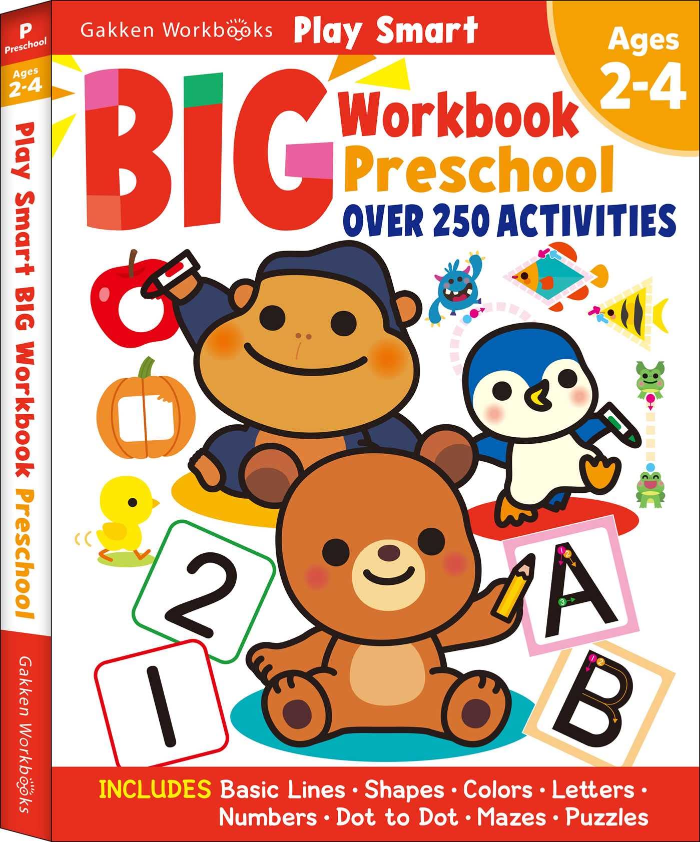 Play Smart Big Workbook Preschool Ages 24: Over 250 Activities,New