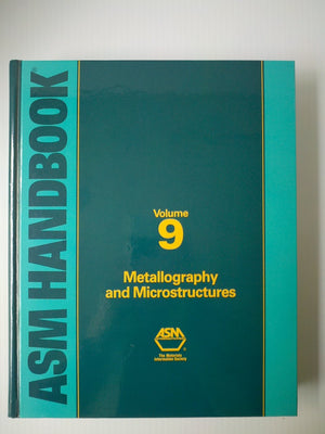 Metals Handbook: Metallography And Microstructures,New
