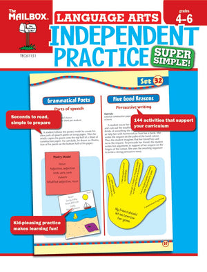 Super Simple Independent Practice: Language Arts (Grs. 46),New