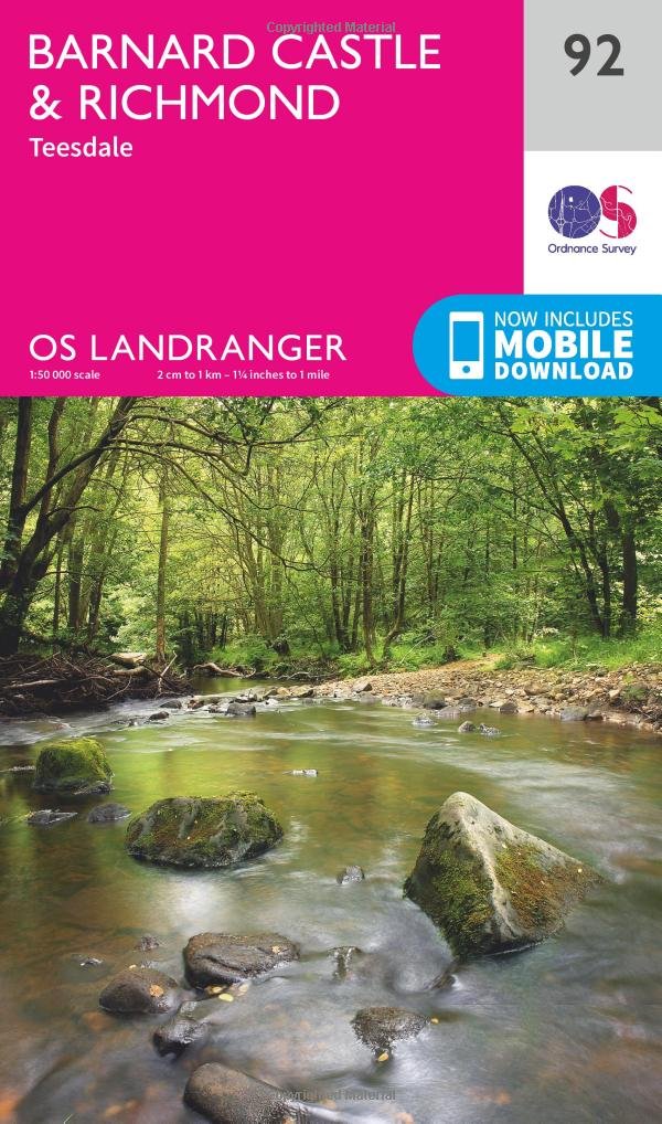 Barnard Castle & Richmond (OS Landranger Map),Used